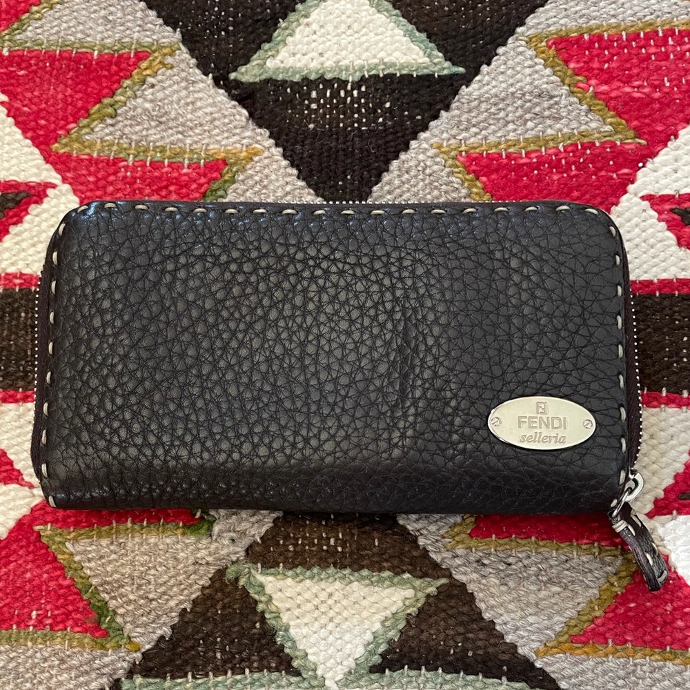 FENDI Selleria large wallet in Chocolate Brown. GORGEOUS!! Amazing quality!!